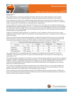Power Plant Carbon Capture with CHEMCAD