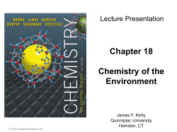 Chapter 18 Chemistry of the Environment