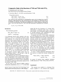 Comparative Study of the Reactions of 16OH and l8OH