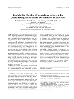Probability binning comparison: a metric for quantitating multivariate