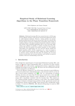 Empirical Study of Relational Learning Algorithms in the