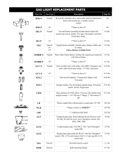 Gas Light Replacement Parts Price List.xlsx