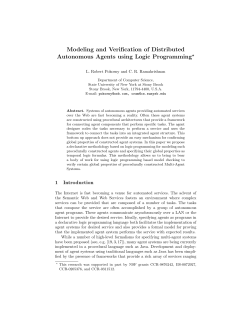 Modeling and Verification of Distributed Autonomous Agents using