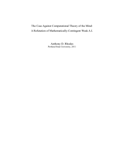 The Case Against Computational Theory of the Mind: A