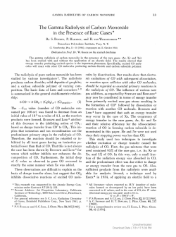 The Gamma Radiolysis of Carbon Monoxide in the