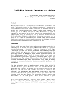 Traffic Light Assistant &ndash; Can take my eyes off of you