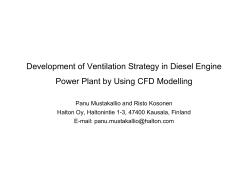 Development of Ventilation Strategy in Diesel Engine Power Plant