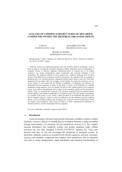 analysis of common substructures of metabolic compounds within