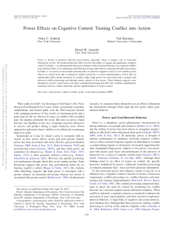 Power Effects on Cognitive Control