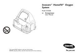 Invacare&reg; HomeFill&reg; Oxygen System