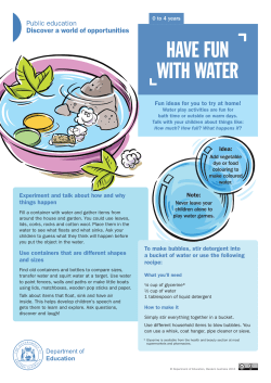 have fun with water - The Department of Education