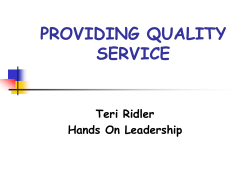 providing quality service