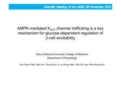 AMPK-mediated K channel trafficking is a key mechanism for