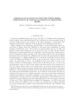 Formulas of Ramanujan for the power series