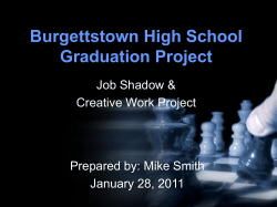 Burgettstown High School Graduation Project