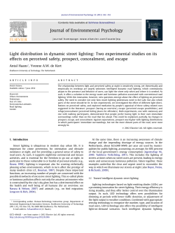 Light distribution in dynamic street lighting: Two experimental