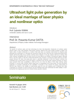Seminario - Universit&agrave; Cattolica del Sacro Cuore