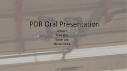 PDR Oral Presentation