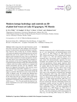 Modern isotope hydrology and controls on &delta;D of plant leaf waxes at