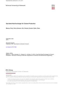 Gas-Solid Heat Exchanger for Cement Production