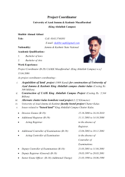 Curriculum vitae (C - The University of Azad Jammu and Kashmir