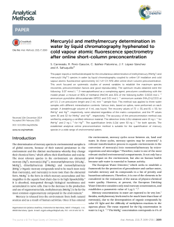 Mercury(ii) and methylmercury determination in water by liquid