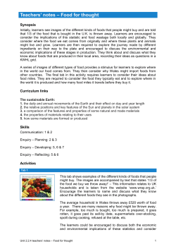 Teacher notes (incl extension activities)