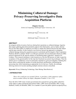 Minimising Collateral Damage - Edinburgh Napier University