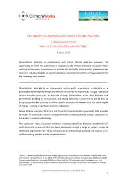 Submission to the Vehicle Emissions Discussion Paper