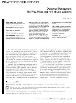 Outcomes management - Academy of Managed Care Pharmacy