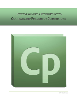how to convert a power point to captivate and publish for cornerstone