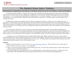 The Medical Home Index: Pediatric