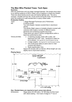 MWPT Technical Specification - Puppet State Theatre Company