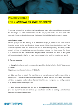 a meeting or vigil of prayer