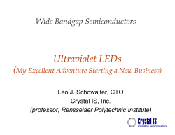 Ultraviolet LEDs - Rensselaer Polytechnic Institute