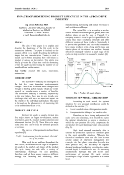 impacts of shortening product life cycle in the automotive industry