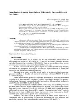 Identification of Abiotic Stress-Induced Differentially Expressed