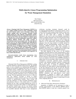 Multi-objective Linear Programming Optimization for