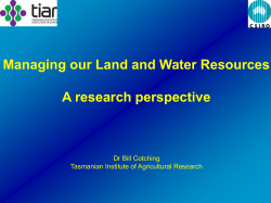 4.4 Natural Resources, Bill Cotching, TIAR Natural