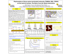 Physisorption of three amine terminated molecules (TMBDA