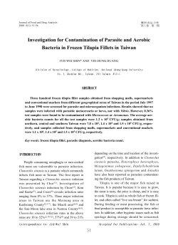 Investigation for Contamination of Parasite and Aerobic Bacteria in