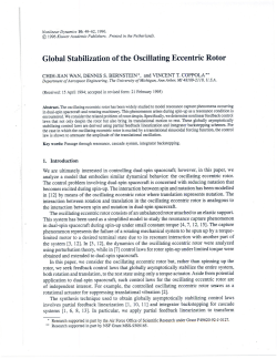 Global Stabilization of the Oscillating Eccentric Rotor