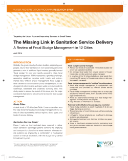 The Missing Link in Sanitation Service Delivery