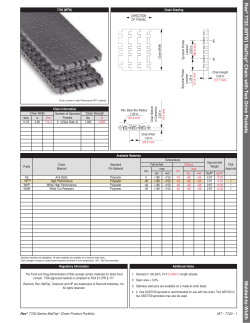 Re x 7725 (MTW) MatTop Chain with T wo Drive P oc kets Molded