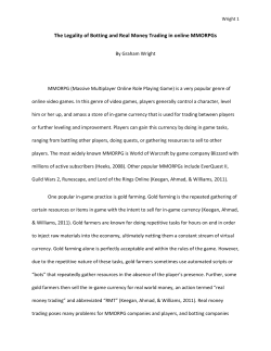 The Legality of Botting and Real Money Trading in