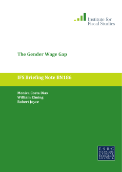The Gender Wage Gap IFS Briefing Note BN186