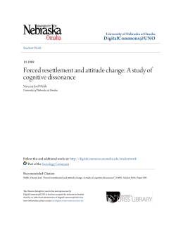 Forced resettlement and attitude change: A study of cognitive