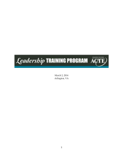Leadership Training Program packet, NPS 2014