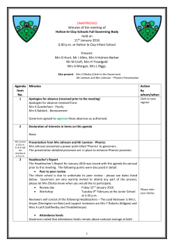 Minutes of the meeting of the governors of Holton-le