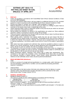 General description - ArcelorMittal South Africa Vanderbijlpark Works